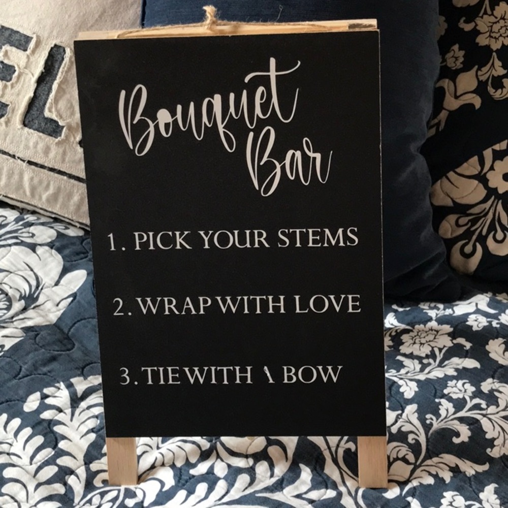 Bouquet Bar Chalkboard Sign